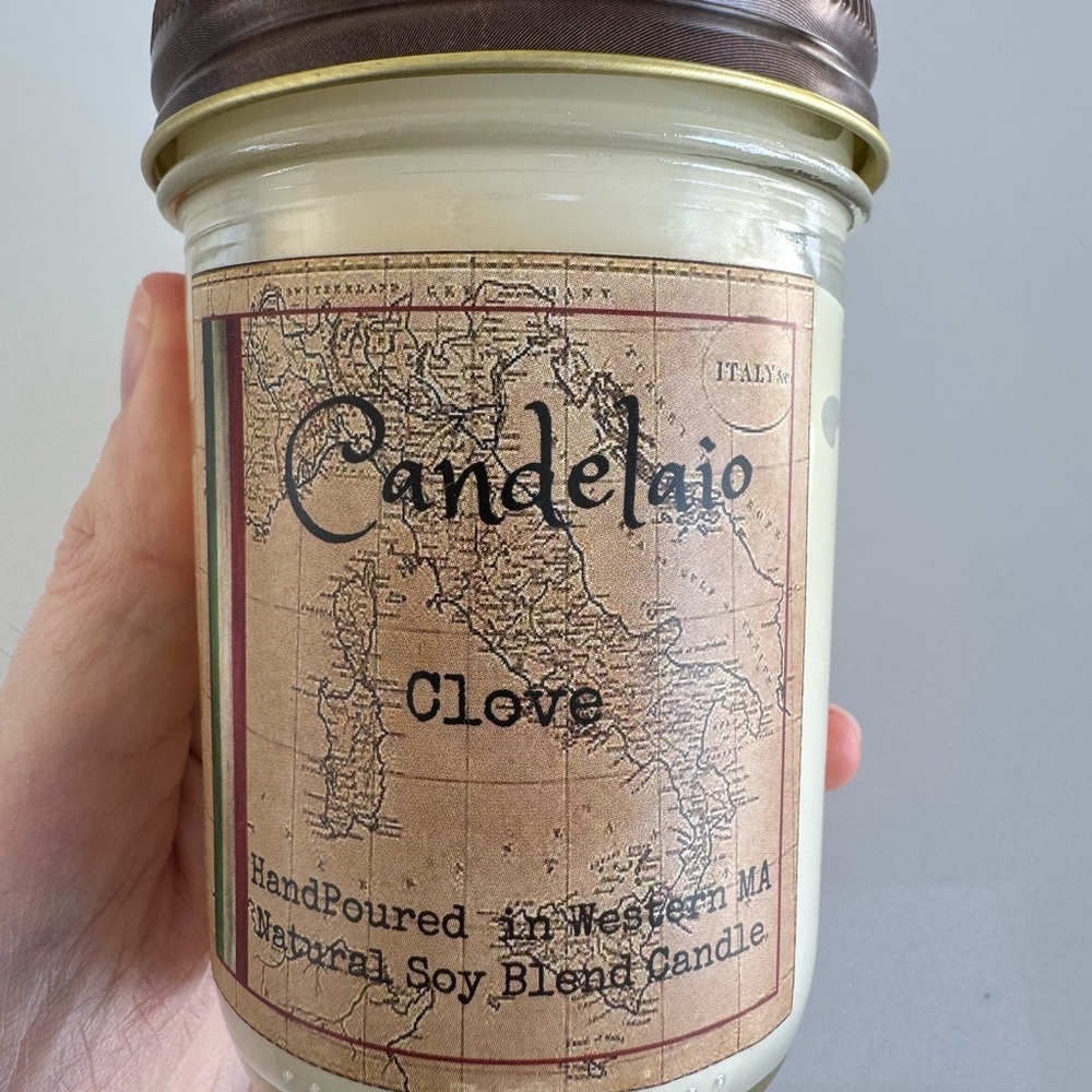 Clove Natural Soy Blend Candle - Cream